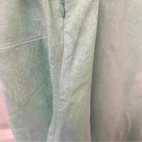 Sail To Sable Linen Tunic Dress Classic in Aqua size XL - Picture 10 of 11